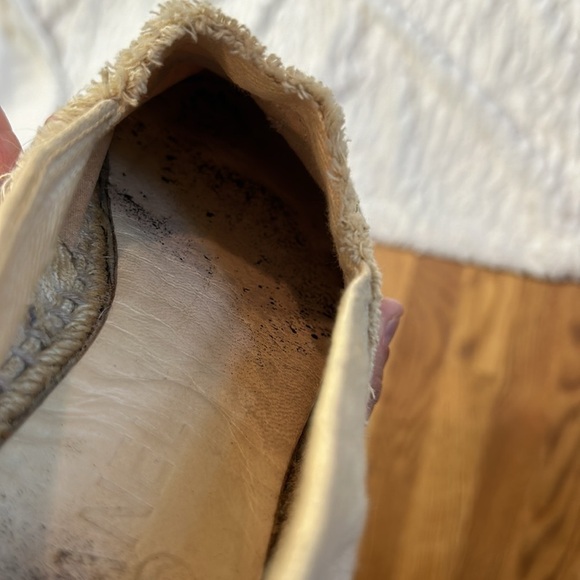 Chanel interlocking CC canvas cloth Espadrille cream/black toe women’s size 38 - Picture 10 of 12